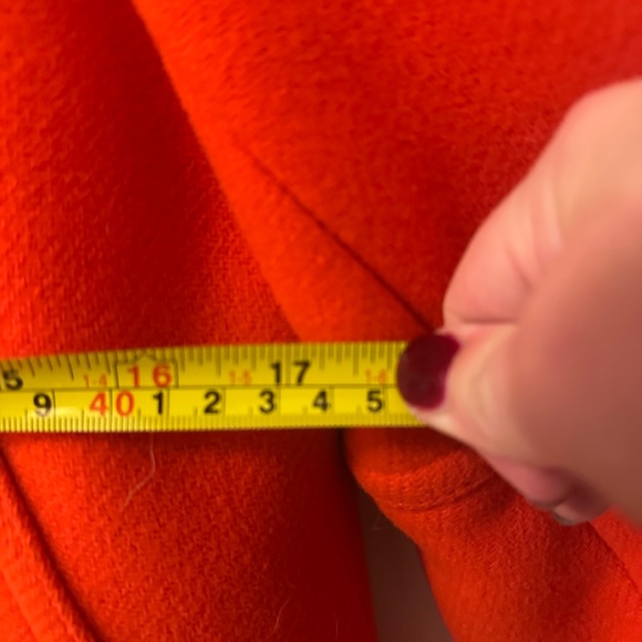 J. Crew Chateau Parka Coat In Stadium Cloth Red With Removable Fur Hood | Size 6 - Picture 11 of 13